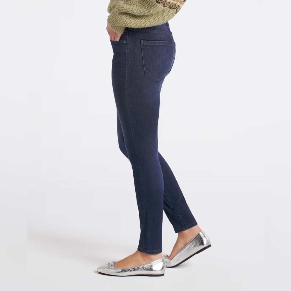 NWT Liverpool Women’s Gia Glider Button Fly Ankle Pull On Skinny Jean 8 - Picture 3 of 5